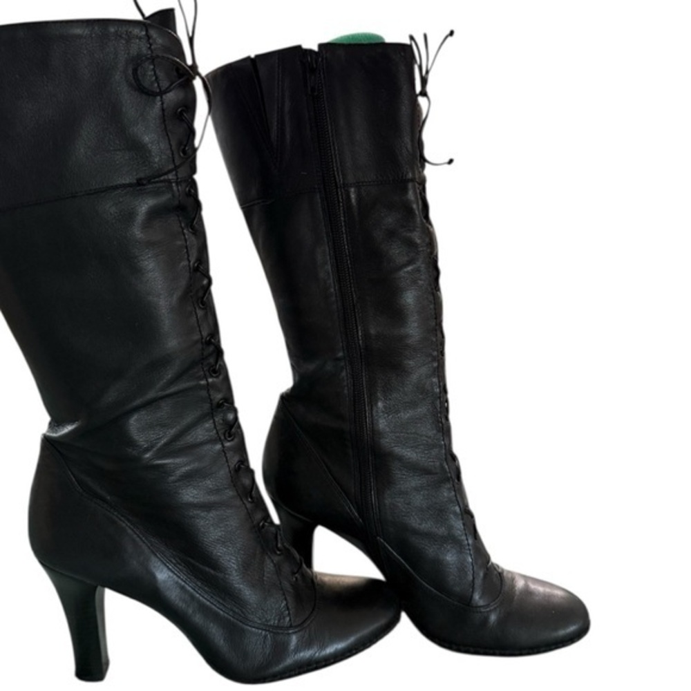 Gianni Bini Black Leather Women's Boots